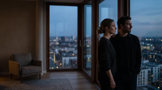 Deux silhouettes proches mais distinctes, symbolisant l'équilibre entre l'amour partagé et l'identité individuelle